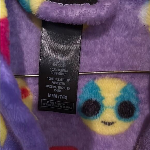 Joe Boxer Purple Emoji Kids Pajama Robe - Picture 3 of 6